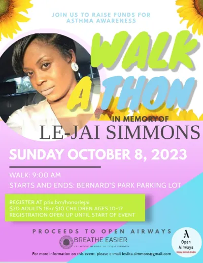 Walk A Thon In Memory of Le-Jai Simmons