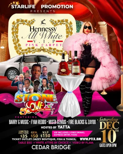 Stone Love Hennessy All White VIP Pink Carpet