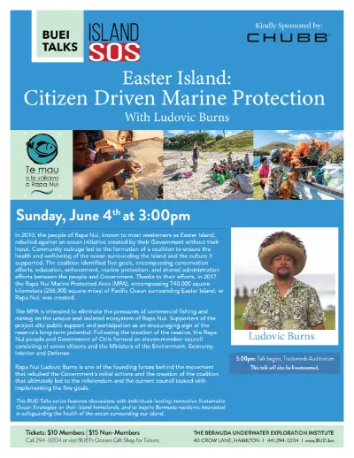 BUEI Talks: Island SOS – Easter Island – Citizen Driven Marine Protection