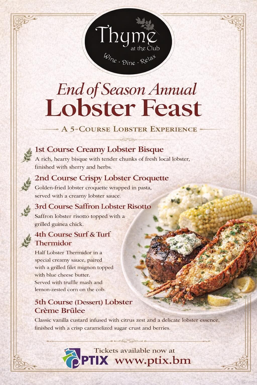 Lobster Feast Menu